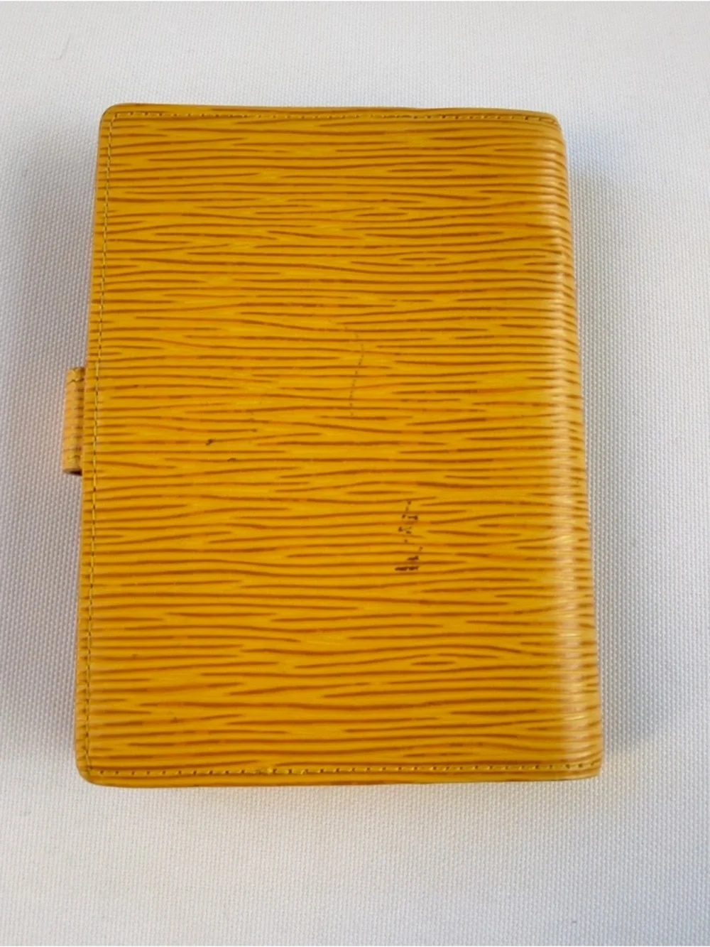 Louis Vuitton Vintage Epi Agenda PM Yellow Toledo Gold Planner Leather Cover